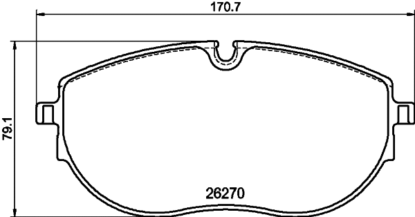 Brake Pad Set, disc brake (8DB 355 040-891)