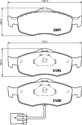 Brake Pad Set, disc brake (8DB 355 029-541)