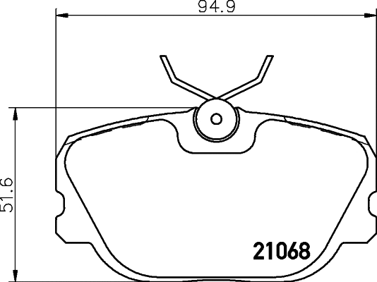 Brake Pad Set, disc brake (8DB 355 017-761)