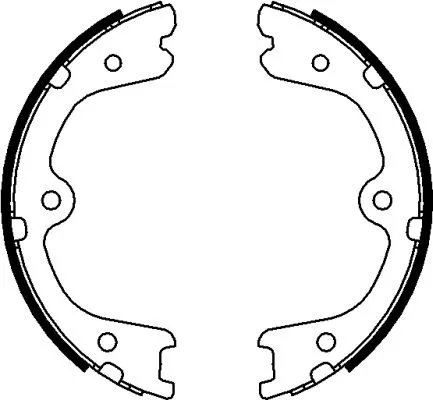 Brake Shoe Set, parking brake (8DA 355 050-861)