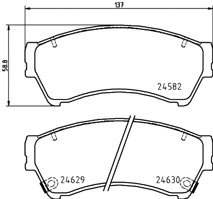 Brake Pad Set, disc brake (8DB 355 029-661)