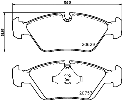 Brake Pad Set, disc brake (8DB 355 006-511)