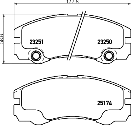 Brake Pad Set, disc brake (8DB 355 017-131)