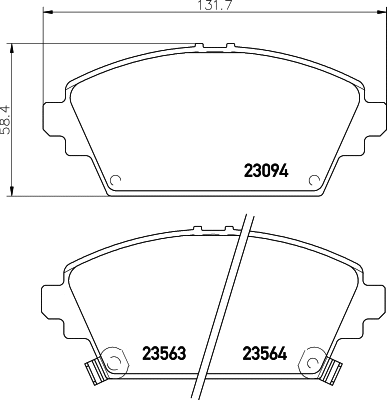 Brake Pad Set, disc brake (8DB 355 017-171)