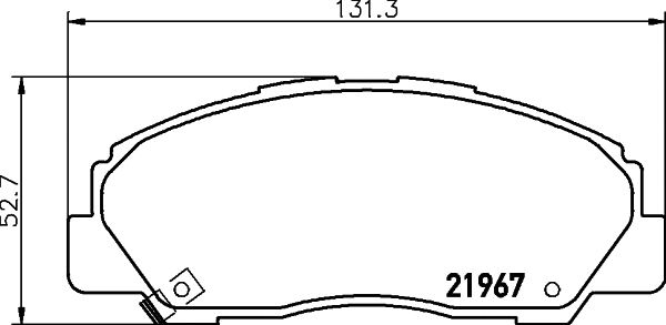 Brake Pad Set, disc brake (8DB 355 039-611)