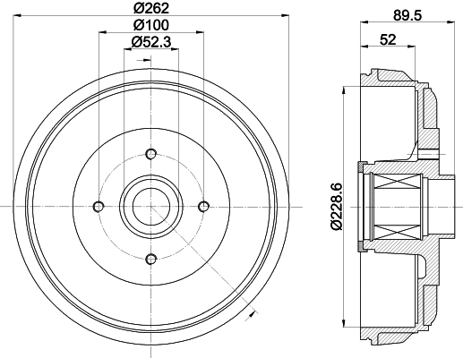 Brake Drum (8DT 355 303-411)