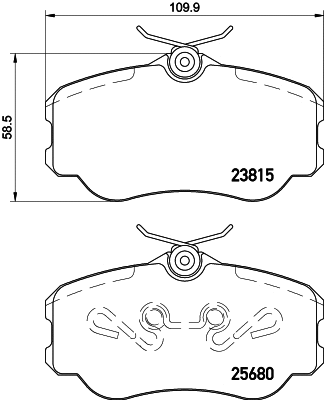Brake Pad Set, disc brake (8DB 355 023-071)