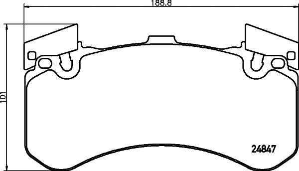 Brake Pad Set, disc brake (8DB 355 042-951)