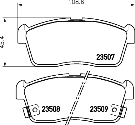 Brake Pad Set, disc brake (8DB 355 027-581)