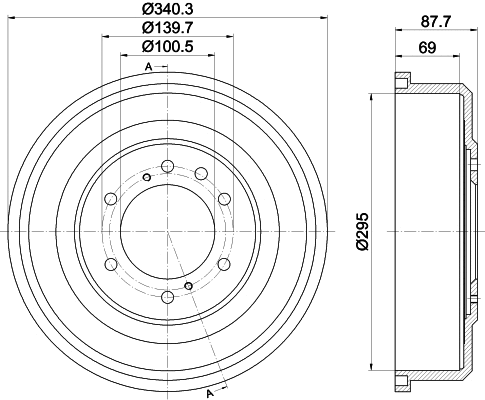 Brake Drum (8DT 355 302-621)