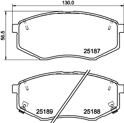 Brake Pad Set, disc brake (8DB 355 037-981)