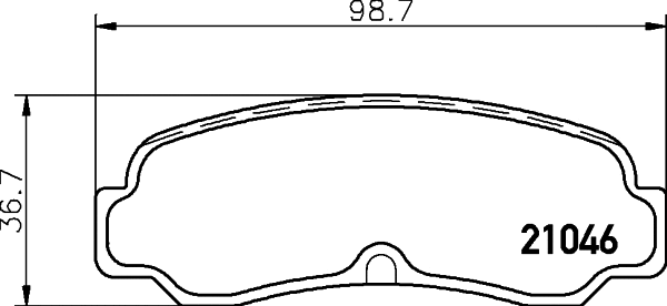Brake Pad Set, disc brake (8DB 355 028-961)