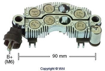 Rectifier, alternator (IYR9094)
