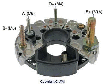 Rectifier, alternator (IBR957)