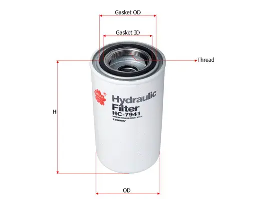 Filter, operating hydraulics (HC-7941)