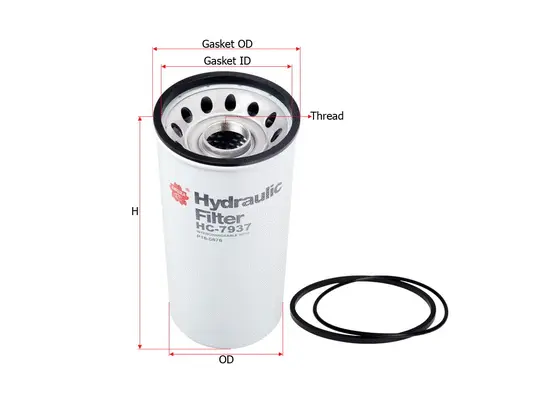 Filter, operating hydraulics (HC-7937)