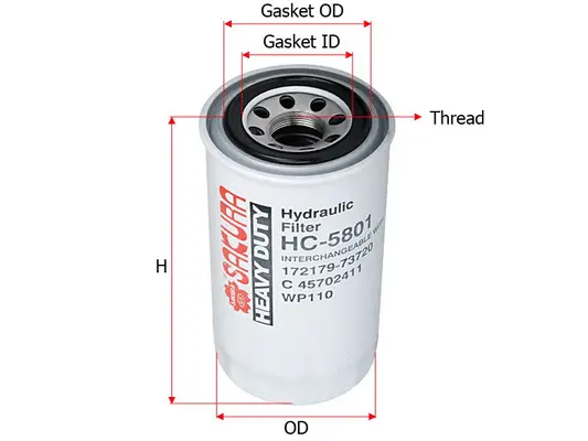 Filter, operating hydraulics (HC-5801)