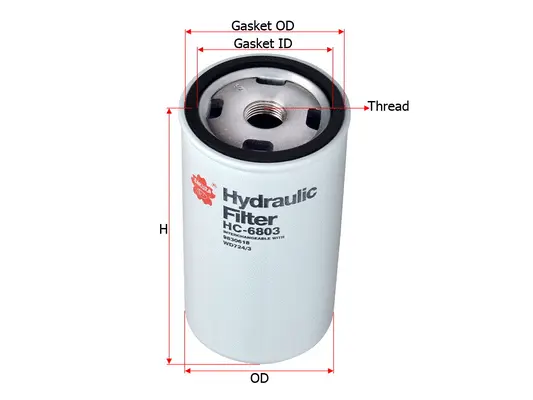 Filter, operating hydraulics (HC-6803)