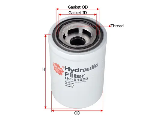 Filter, operating hydraulics (HC-51020)
