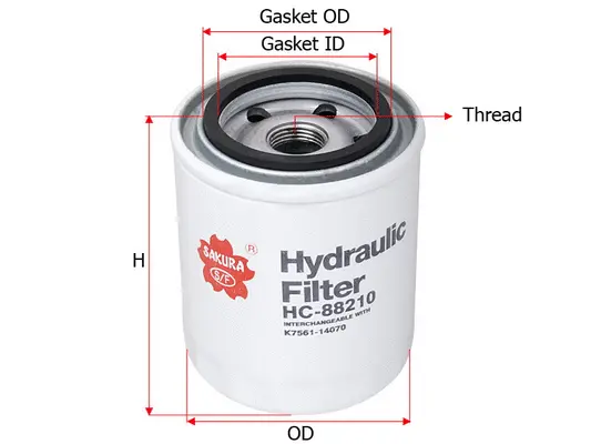 Filter, operating hydraulics (HC-88210)