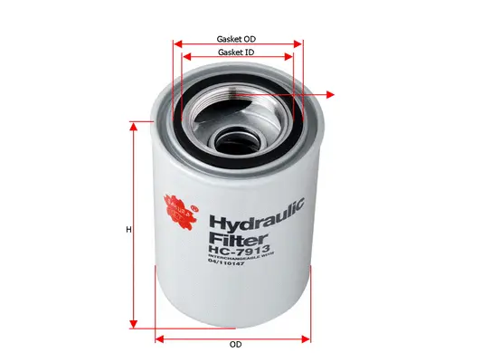 Filter, operating hydraulics (HC-7913)