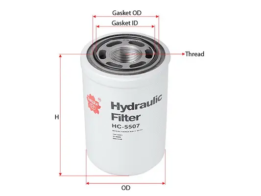 Filter, operating hydraulics (HC-5507)