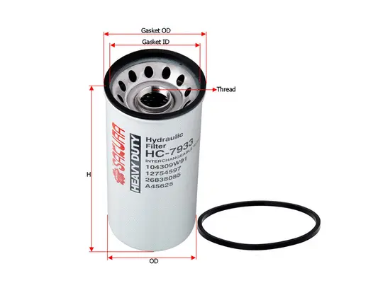 Filter, operating hydraulics (HC-7933)