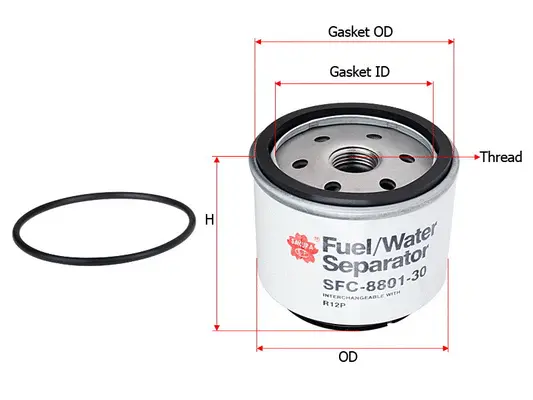 Water Trap, fuel system (SFC-8801-30)