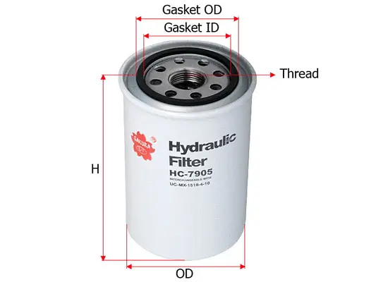 Filter, operating hydraulics (HC-7905)