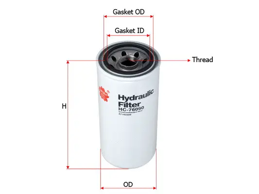 Filter, operating hydraulics (HC-76090)