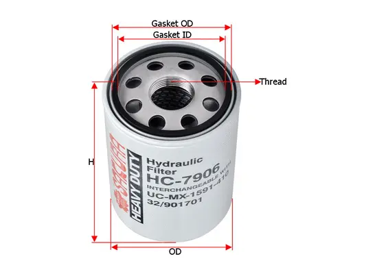 Filter, operating hydraulics (HC-7906)