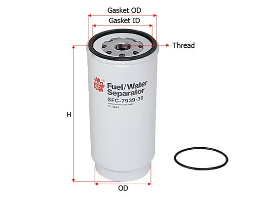 Water Trap, fuel system (SFC-7939-30)