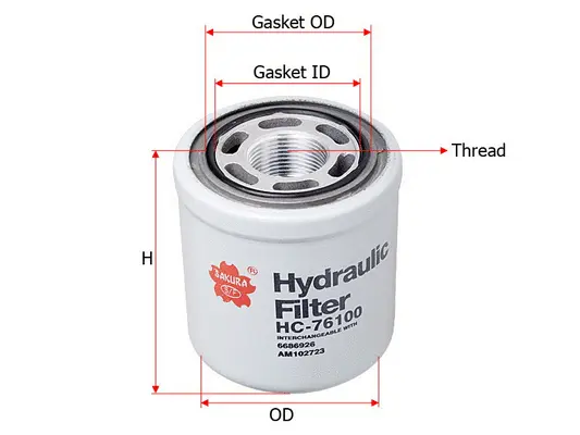 Filter, operating hydraulics (HC-76100)
