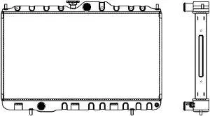 Radiator, engine cooling (4322-1005)