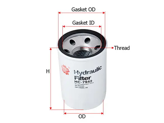 Filter, operating hydraulics (HC-7942)