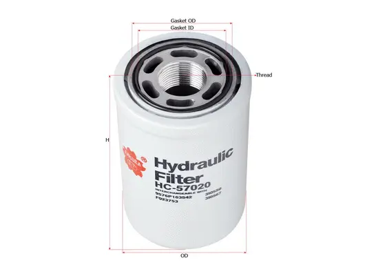 Filter, operating hydraulics (HC-57020)