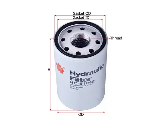 Filter, operating hydraulics (HC-51040)