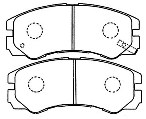 Brake Pad Set, disc brake (AKD-1343)