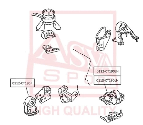 Mounting, engine (0112-CT190F)