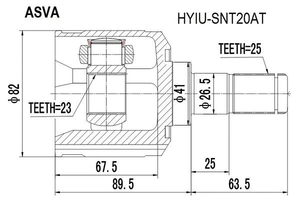 Joint Kit, drive shaft (HYIU-SNT20AT)
