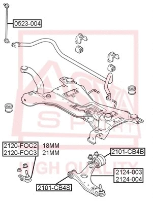 Link/Coupling Rod, stabiliser bar (0523-004)