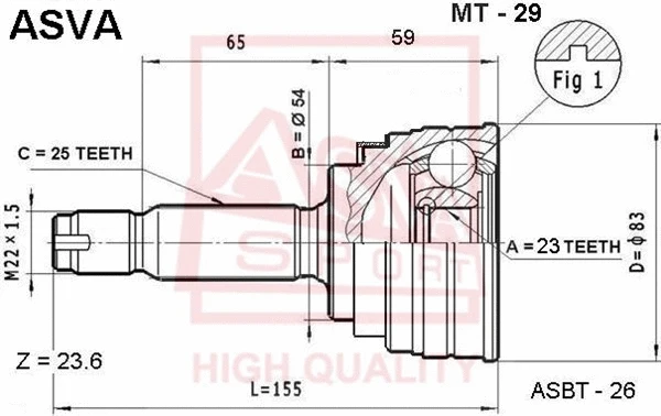 Joint Kit, drive shaft (MT-29)