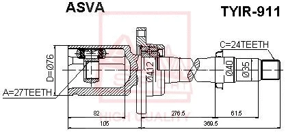 Joint Kit, drive shaft (TYIR-911)