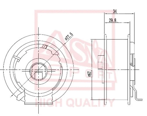 Tensioner Pulley, V-belt (ADBP-005)