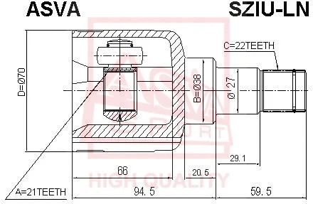 Joint Kit, drive shaft (SZIU-LN)