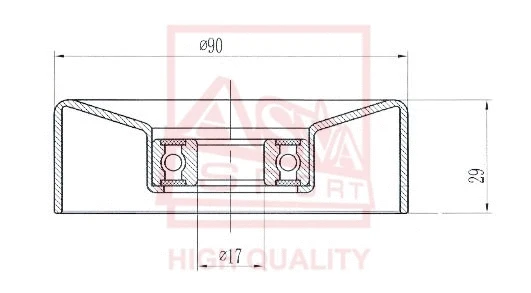 Tensioner Pulley, V-belt (FDBP-002)