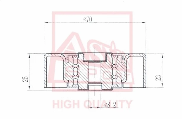 Tensioner Pulley, V-belt (BMBP-003)