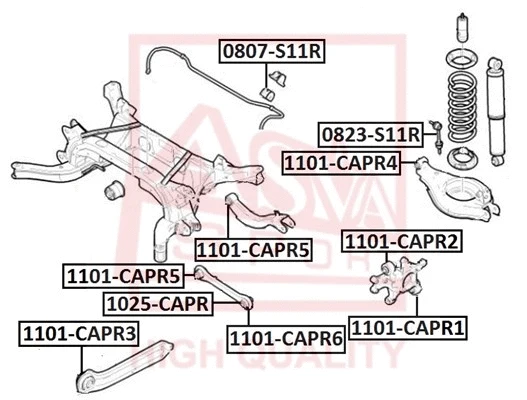 Bushing, stabiliser bar (0807-S11R)
