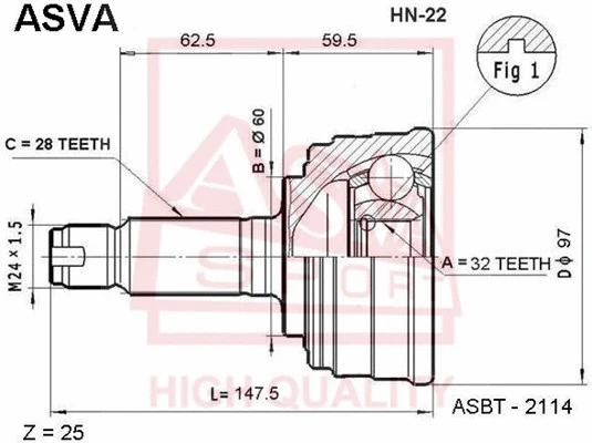 Joint Kit, drive shaft (HN-22)