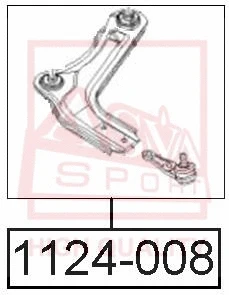Control/Trailing Arm, wheel suspension (1124-008)